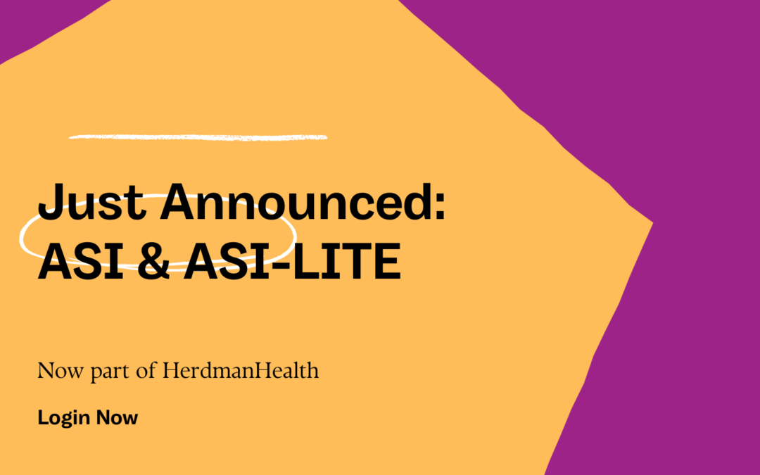 HerdmanHealth Announces Addition of ASI and ASI-LITE Assessments to Its Software
